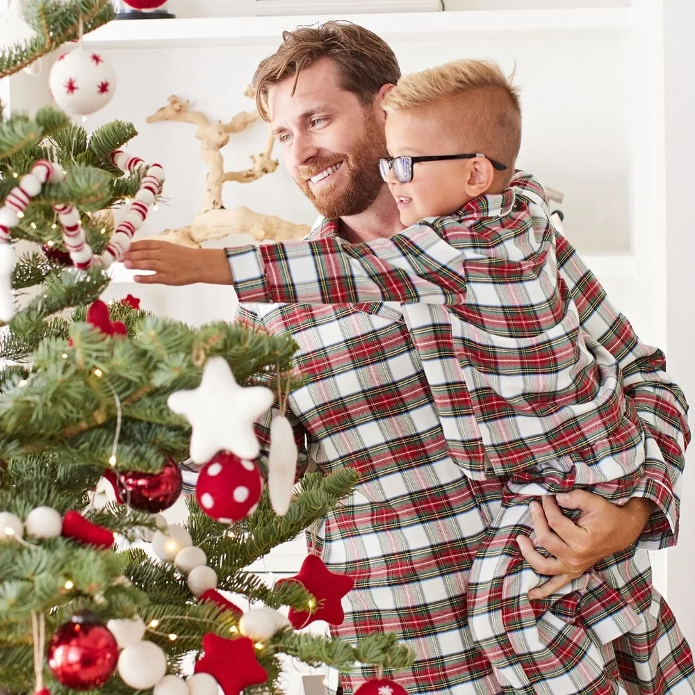 Adult Stewart Plaid Flannel Pajama Set - PBK